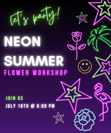 Neon Summer Design Class - July 16th