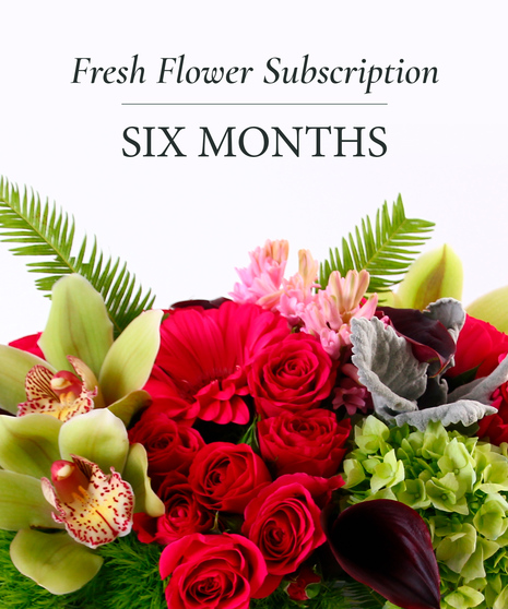 Fresh flowers delivered for 6 months with our flower subscriptions