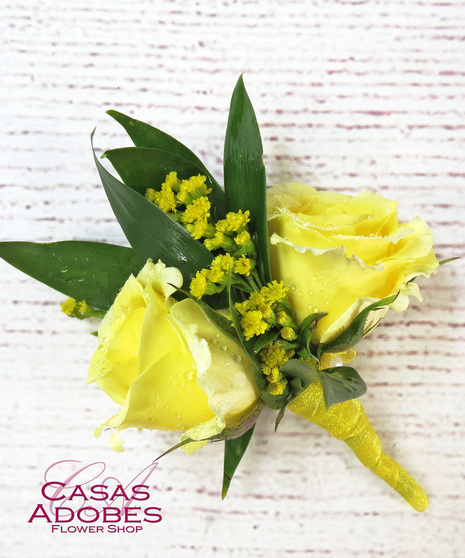 Yellow Spray Roses Boutonniere